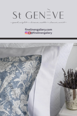 St. Geneve Isla Grove duvet cover featuring floral and botanical patterns in soft, muted colors on smooth fabric.