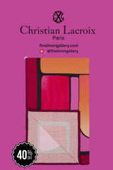 Lacroix Graphe Magenta Throw - Palais Royal Linen Gallery