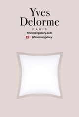 Yves Delorme Linea Euro sham in soft Loutre color with elegant fabric and subtle stitching for a luxurious bedroom decor.