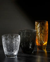 Missoni Home Wine Glasses ZIG ZAG Set of 6 Grey 9.8 oz, diam. 3.25", H 3.75"