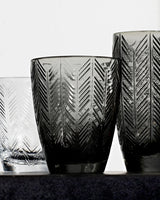 Missoni Home Water Glass ZIG ZAG Set of 6 Transparent 11.8 oz, diam. 3.3", H 4"
