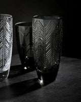 Missoni Home Wine Glasses ZIG ZAG Set of 6 Grey 9.8 oz, diam. 3.25", H 3.75"
