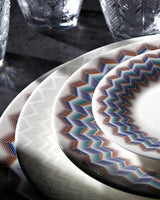 Missoni Home Dessert Plates ZIG ZAG Set of 6 Jarris 148 diam. 8.5" - Palais Royal Linen Gallery