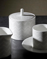 Missoni Home Sugar Pot ZIG ZAG White diam. 3.3", H 3.5"