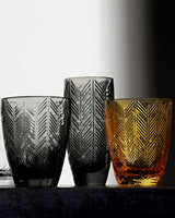 Missoni Home Champagne Glasses ZIG ZAG Set of 6 Grey 11 oz, diam. 2.5", H 5.5"