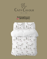 Pollen duvet cover set by Caza Cavour in a botanical floral design