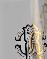 Roberto Cavalli Home Old Fashion Glass NEW MONOGRAM Gold diam. 3.5", H 4", cap. 14.75 oz