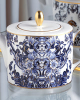 Roberto Cavalli Home Tea Pot or Coffee Pot AZULEJOS diam. 4.75", H 4.5"