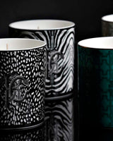 Roberto Cavalli Home Scented Candle ZEBRA 270 g Black diam. 3.3", H 3.5" - Palais Royal Linen Gallery