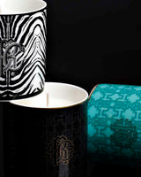 Roberto Cavalli Home Scented Candle ZEBRA 270 g Black diam. 3.3", H 3.5" - Palais Royal Linen Gallery