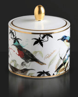 Roberto Cavalli Home Sugar Pot GARDEN'S BIRDS diam. 3.3", H 3.5"