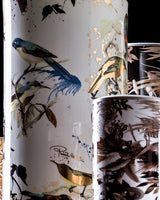 Roberto Cavalli Home Medium Vase GARDEN'S BIRDS diam. 3.75", H 7.75"