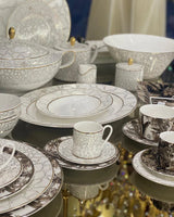 Roberto Cavalli Home Coffee Cup & Saucer GIRAFFE Set of 2 in Luxury Box diam. 2.3", H 2.5", Cap. 4 oz, Saucer diam. 4.75"