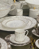 Roberto Cavalli Home Coffee Cup & Saucer GIRAFFE Set of 2 in Luxury Box diam. 2.3", H 2.5", Cap. 4 oz, Saucer diam. 4.75"