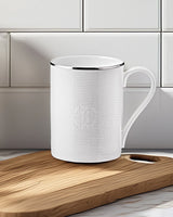 Roberto Cavalli Home Mug Cup LIZARD PLATIN in Luxury Box diam. 2.5", H 3.3", cap. 12.5 oz