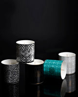 Roberto Cavalli Home Scented Candle MONOGRAM 270 g White diam. 3.3", H 3.5" - Palais Royal Linen Gallery