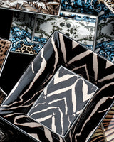 Roberto Cavalli Home Tray ZEBRA Rectangular Large 7.75" x 6.3"