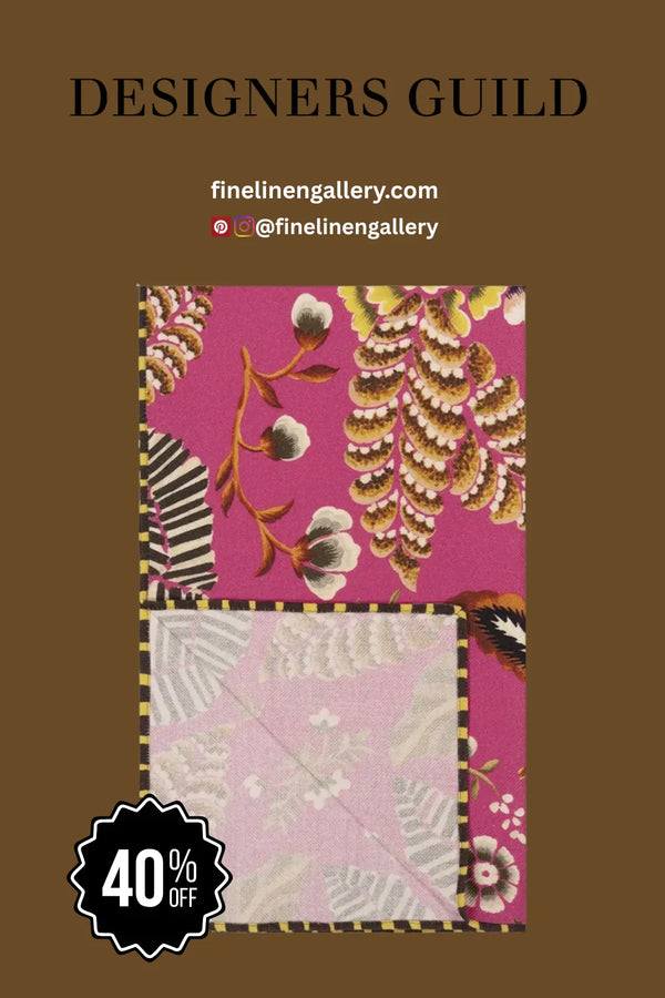 Rose De Damas Cerise Throw