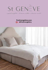 Luxurious silk duvet from St Geneve, showing a soft, smooth silk duvet with a plush appearance on a bed.
