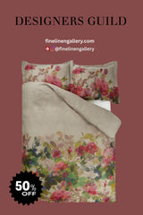 Thelma's Garden Fuchsia Duvet Cover - Palais Royal Linen Gallery