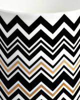 Missoni Home High Vase ZIG ZAG Gold diam. 6.3", H 14"