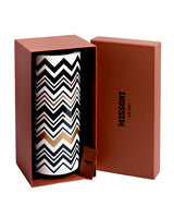 Missoni Home High Vase ZIG ZAG Gold diam. 6.3", H 14"