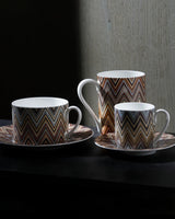 Missoni Home Mug Cup ZIG ZAG in Luxury Box Jarris 148 diam. 3", H 3.9", cap. 12.5 oz