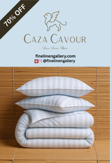 Caza Cavour Bamboo Stripe Duvet Cover Set - Palais Royal Linen Gallery