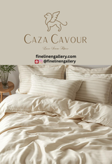 Caza Cavour Bamboo Stripe Duvet Cover Set - Palais Royal Linen Gallery