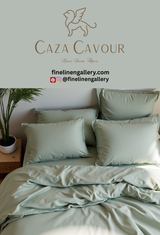 Caza Cavour Bamboo Solid Duvet Cover Set - Palais Royal Linen Gallery