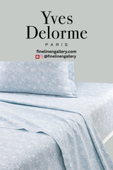Palais Royal Linen Gallery Capri flat sheet in soft, breathable fabric, shown in a neutral color for a comfortable bedroom look.
