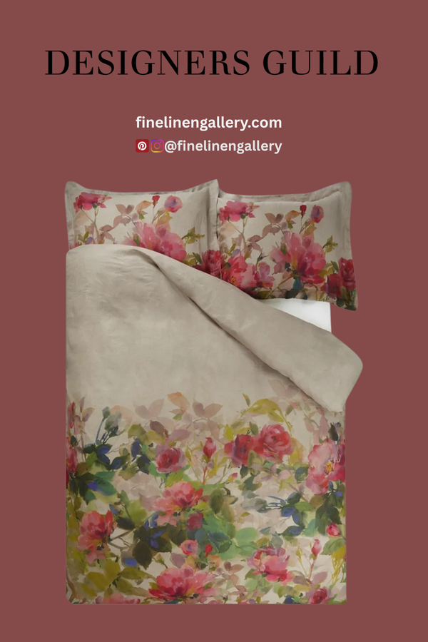 Thelma's Garden Fuchsia Duvet Cover