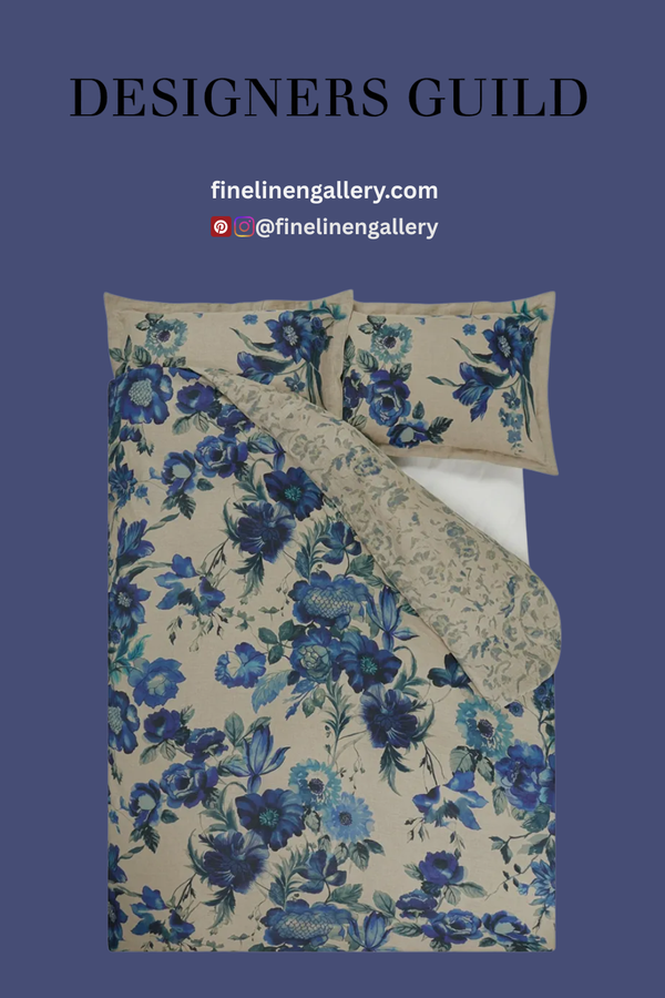 Hirigana Indigo Duvet Cover