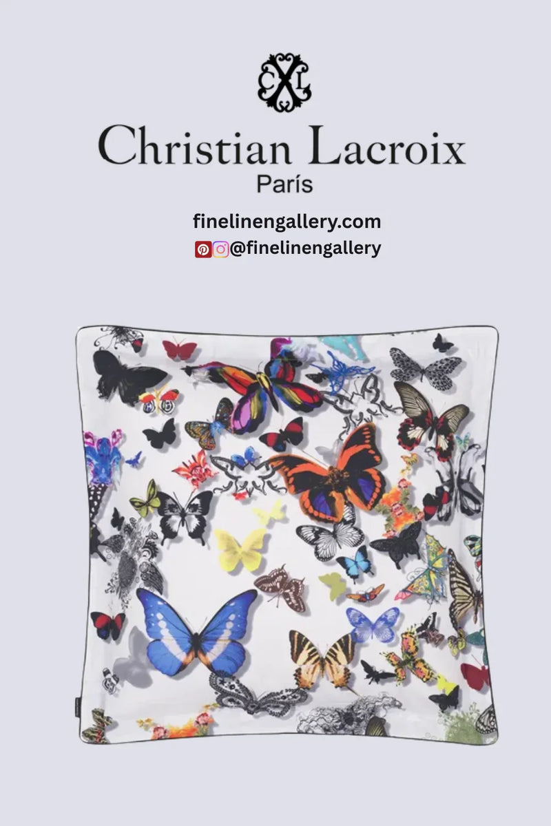 Butterfly Parade Opalin Sham - Palais Royal Linen Gallery