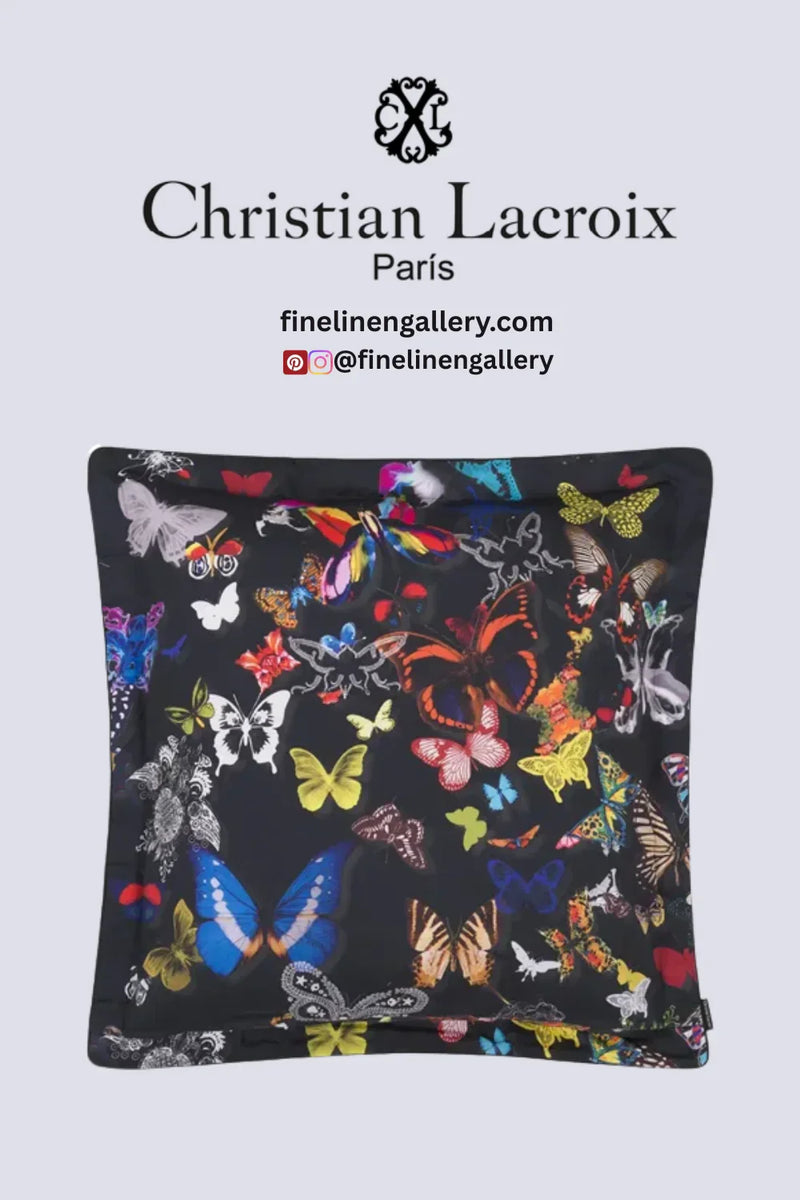 Butterfly Parade Opalin Sham - Palais Royal Linen Gallery