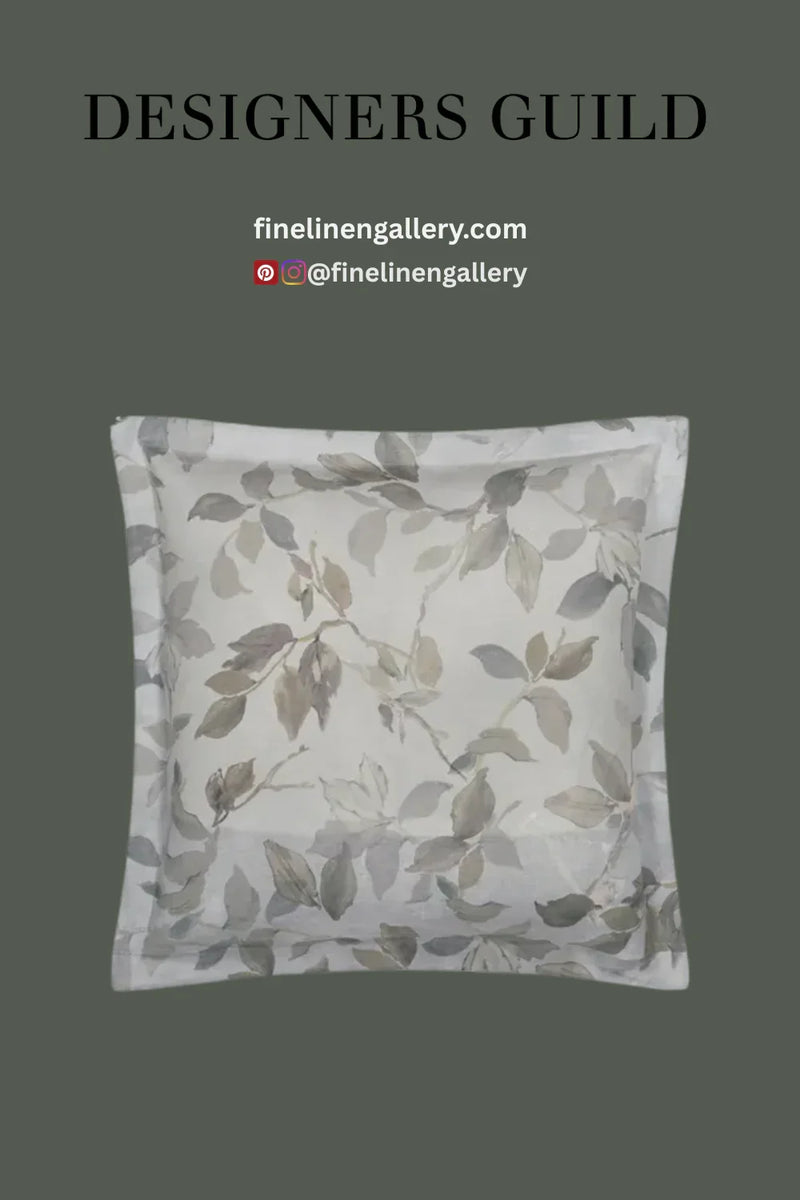 FLEURS BLANCHE PLATINUM SHAM - Palais Royal Linen Gallery