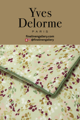 Elegant Gaura counterpane by Palais Royal Linen Gallery featuring intricate floral embroidery on soft fabric.