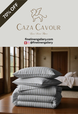 Caza Cavour Bamboo Stripe Duvet Cover Set - Palais Royal Linen Gallery