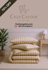 Caza Cavour Bamboo Stripe Duvet Cover Set - Palais Royal Linen Gallery