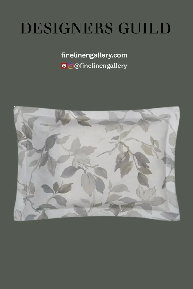 FLEURS BLANCHE PLATINUM SHAM - Palais Royal Linen Gallery