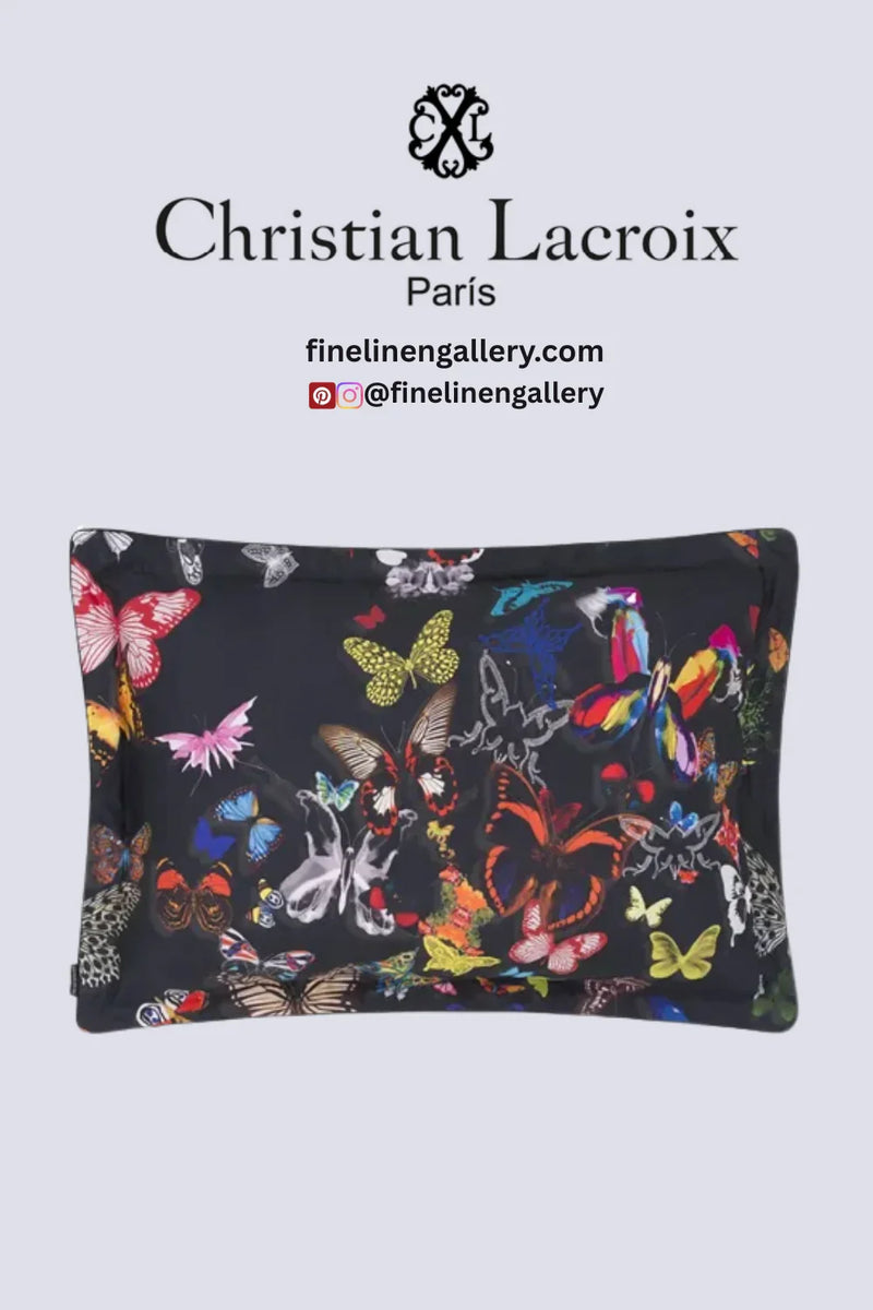 Butterfly Parade Opalin Sham - Palais Royal Linen Gallery
