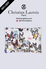 Butterfly Parade Opalin Sham - Palais Royal Linen Gallery