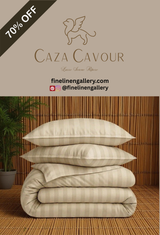 Caza Cavour Bamboo Stripe Duvet Cover Set - Palais Royal Linen Gallery