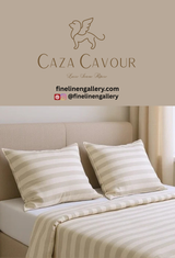 Caza Cavour Bamboo Stripe Duvet Cover Set - Palais Royal Linen Gallery