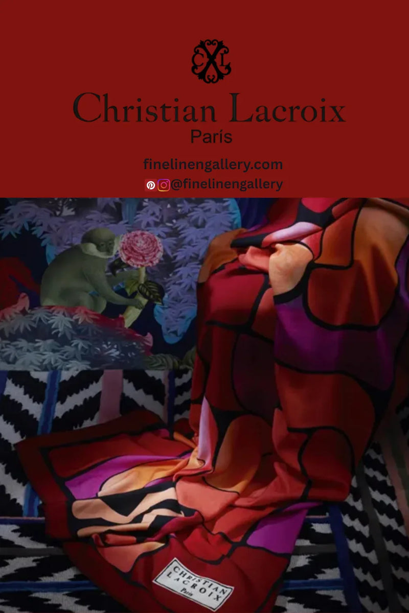 Lacroix Graphe Magenta Throw - Palais Royal Linen Gallery