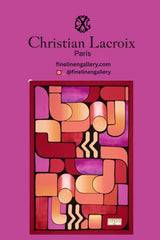 Lacroix Graphe Magenta Throw - Palais Royal Linen Gallery